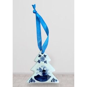 Delft blue porcelain Christmas Tree Ornament